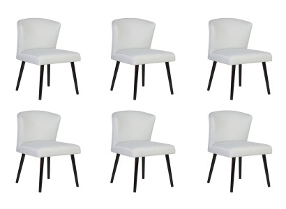 6x Leather Upholstery Seat Chairs Lehn Chair Design Lounge Club Armchair Suite new