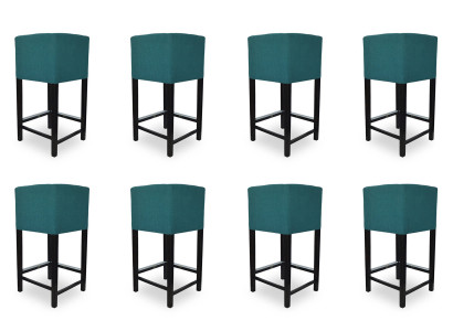 8x Bar Stool Corner Chair Armchair Chairs Stool Counter Leather Upholstery Complete Set
