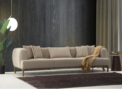 Three Seater Sofa 3 Seater Sofas Beige Fabric Modern Living room Luxury new