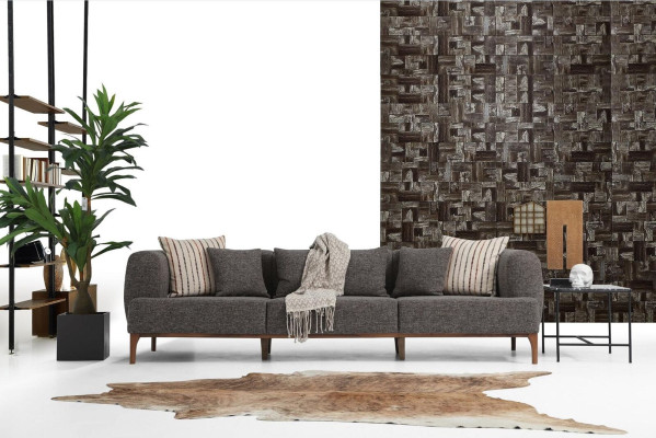 Three Seater Sofa 3 Seater Sofas Gray Fabric Living room Luxury Modern new