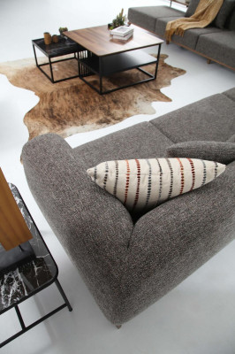 Three Seater Sofa 3 Seater Sofas Gray Fabric Living room Luxury Modern new