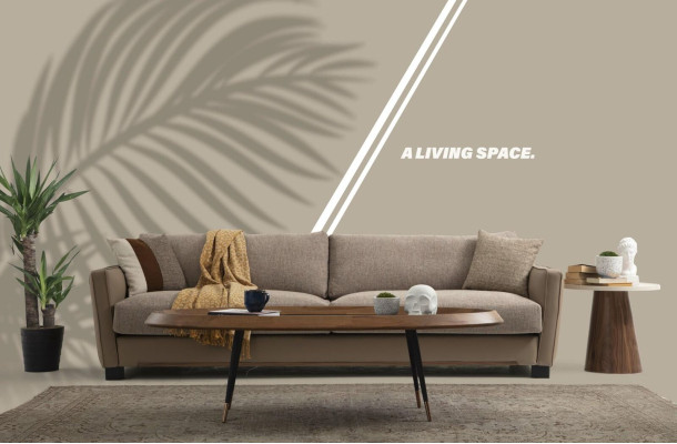 Sofa set 31 Seater Armchair Three Seater Modern Fabric Beige Set Design