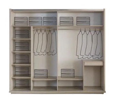 Stylish White Wardrobe Bedroom Cabinets Luxury Wood Furniture