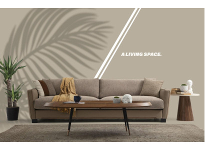 Sofa 3 Seater Three Seater Modern Fabric Beige Sofas Design Living room