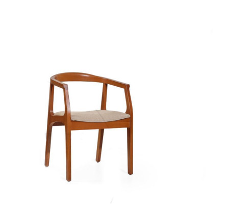 Dining chairs Brown wooden frame armchairs single seater luxury chairs