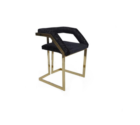 Black Stainless Steel Chair Upholstery Cover Designer Bar Furniture Upholstery Chair
