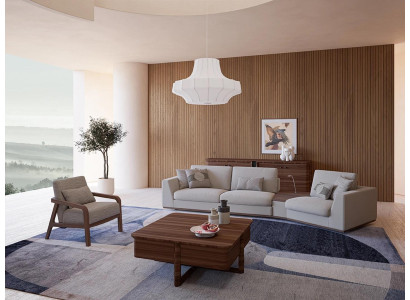 Upholstered furniture Sofa Couch Three Seater Living room Design Armchair Wood Textile