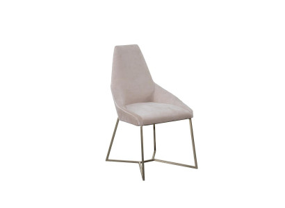 Beige Dining chairs Designer Kitchen chairs x6 Dining room upholstered chairs
