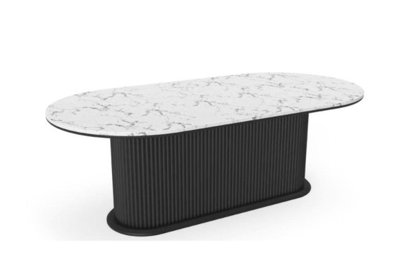 Dining table Wood Dining room table modern Black oval Table Furniture Modern new