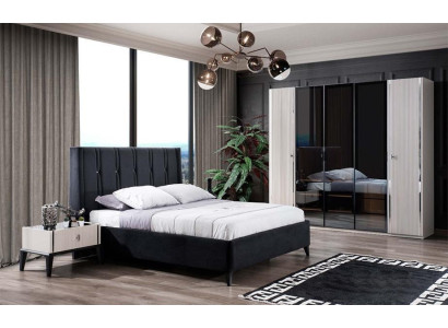 Modern Bedroom Suite Designer Double bed Wardrobe 4 pieces