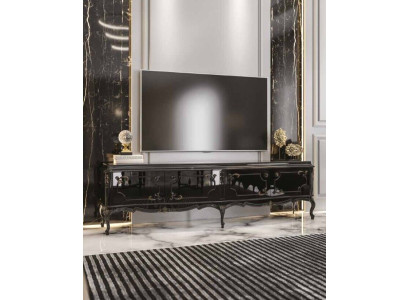 Luxurious TV stand in the living room TV cabinet stand from Wood black colors
