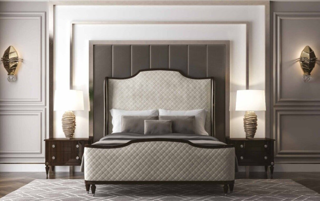 Luxury Bedroom Set Complete Designer Bed + 2x Bedside tables 3 pieces new