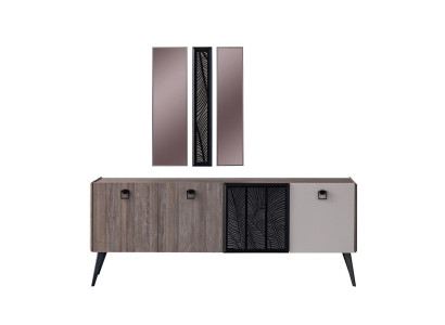Sideboard Sideboard with Mirror Group Wooden Cabinet Wardrobe Dining room
