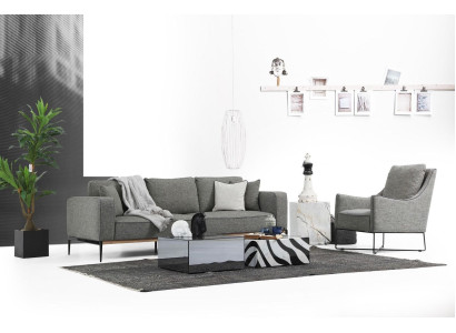 Sofa set 4 Seater Armchair Four Seater Fabric Sofas Modern Design Gray
