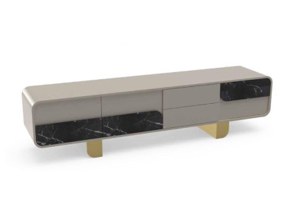 TV Stand TV-cabinet Lowboard Classic Gray Wood Modern Living room new
