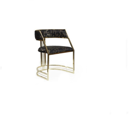 Black Stainless Steel Chair Modern Dining room Furniture Upholstered Chair Chairs