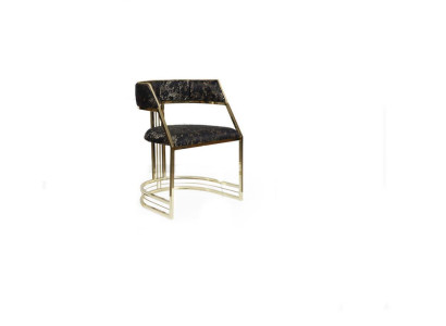 Black Stainless Steel Chair Modern Dining room Furniture Upholstered Chair Chairs