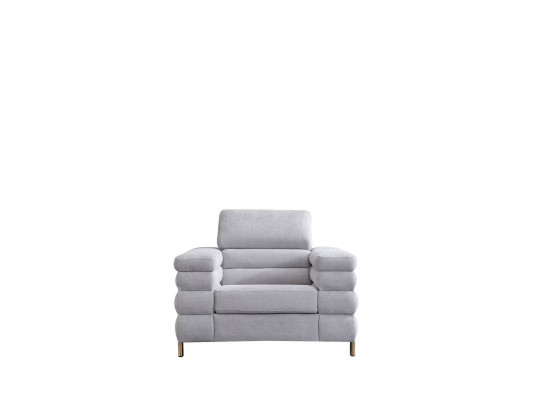 Gray Modern Armchair Upholstery Single Seater Living room Furnishings 1-Seater