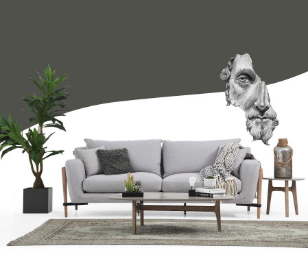 Sofa set 3 Seater Armchair Three Seater Fabric Sofas Modern Design Gray