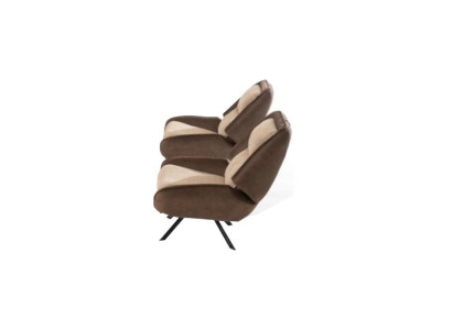 Beige-Brown Living room Armchair Stylish Set of 2 Upholstery Luxury Furniture