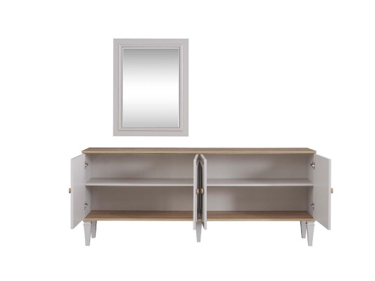 Suite Sideboard with Mirror Sideboard Chests of drawers Dining room Wood Grey