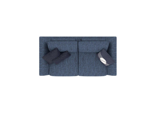Living room Blue Two-seater Sofa Couch Modern Design Fabric Sofa Textile