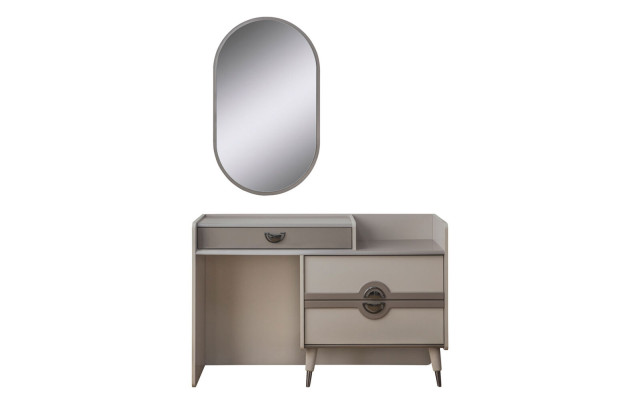 Dressing table, dressing table, make-up console, mirror console table, grey