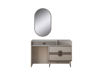 Dressing table, dressing table, make-up console, mirror console table, grey