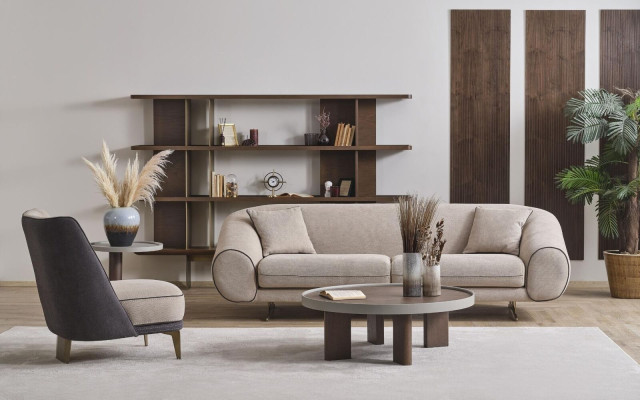 Living room Furniture Designer 3+1 Seater Luxury Armchair Coffee table Side table