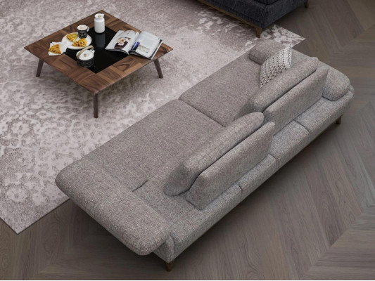 Design Upholstered furniture Three Seater Sofa Couch Textile Living room Modern Furnishings