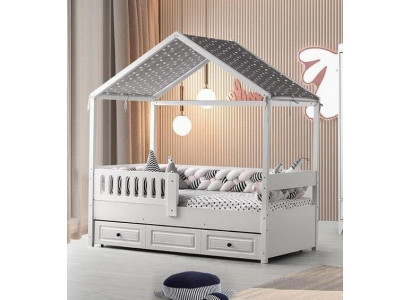 Childrens bed Wooden bed Functional bed Extendable Bed 200 Wood White new