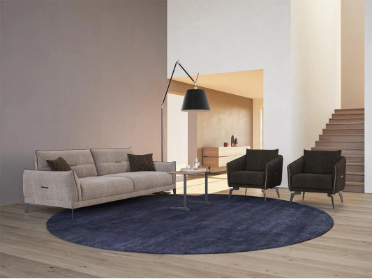 Luxury sofa three-seater couch furniture 2x armchair sofa set upholstered furniture 4 pieces.