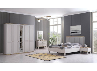 Complete e Bedroom Furniture Modern Beds Wood 6 Pieces Bedroom Grey