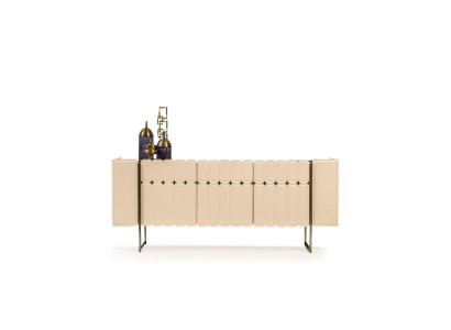 Beige Wood Sideboard Designer Chest of drawers Sideboard Wooden Cabinet Luxury Furniture
