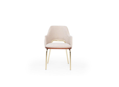 Beige stainless steel chair metal frame dining room single seater luxury chairs new