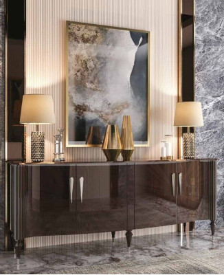 Luxury Sideboard Living room Wood Design Furniture new Chests of drawers Brown Color