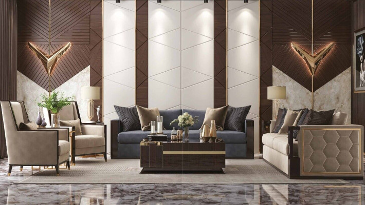 Sofa set 3+3+1+1 2x Sofa 3 Seater + 2x Armchair Modern Set Couches