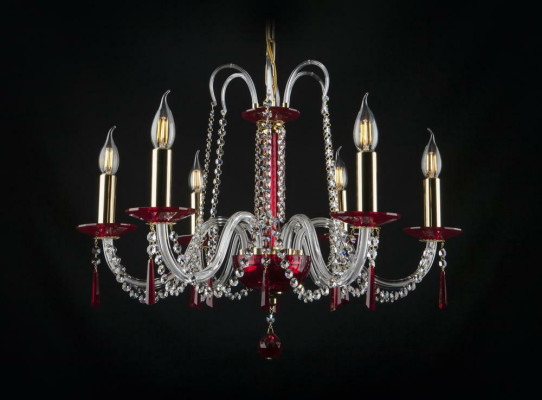 Chandelier Antique Style Lamp Red Light Cover Lamps Chandelier Lamp Crystal