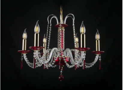 Chandelier Antique Style Lamp Red Light Cover Lamps Chandelier Lamp Crystal