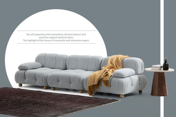 Sofa 3 Seater Three Seater Modern Fabric Gray Sofas Design Living room new