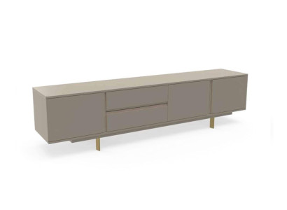 Luxury Wall unit tv stand TV cabinet Lowboard Wood Living room Beige Furniture
