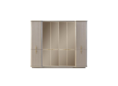 Beige Wardrobe Wardrobe Bedroom Wooden Cabinet Furniture