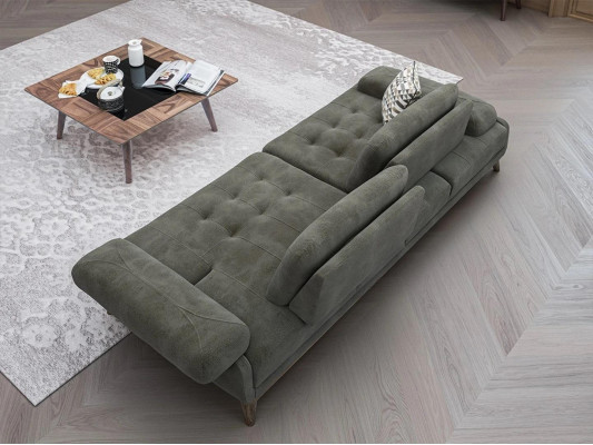Gray Sofa Two-seater Upholstered furniture Furnishings Luxury Living room Upholstery Fabric