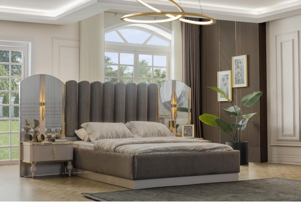 exclusive Bedroom Furniture Designer Double bed Modern Bedside tables