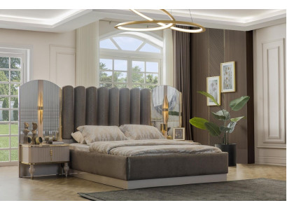 exclusive Bedroom Furniture Designer Double bed Modern Bedside tables