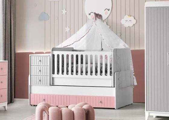Stylish Childrens bed for Baby Multicolored Perfect furniture for your Childrens room удаление