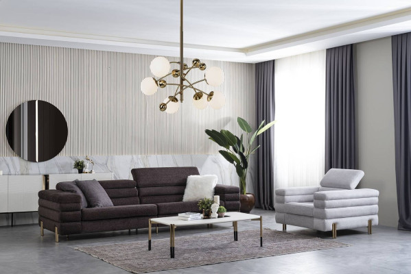 Living room designer sofa set four-seater luxury lounge armchair 2-piece