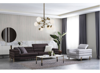 Living room designer sofa set four-seater luxury lounge armchair 2-piece