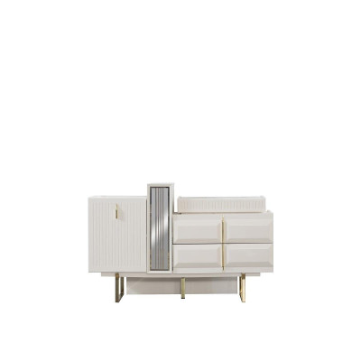 Modern White Dressing table Designer cosmetic table stainless steel Console
