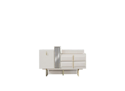 Modern White Dressing table Designer cosmetic table stainless steel Console